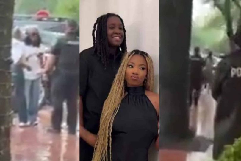 BBNaija Angel partner Tumininu storms store where she was shopping with police to confront her Kemi