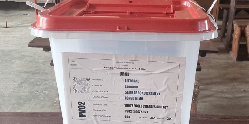 Ballot box for Benin Presidential Election on Sunday