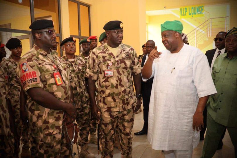 Chief of Army Staff Lieutenant General Waidi Shaibu meets Governor Caleb Mutfwang in Jos