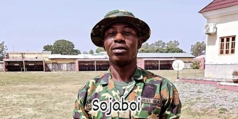 Dismissed Nigerian soldier Rotimi Olamilekan popularly known as Soja Boi