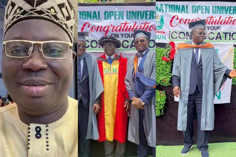 Done and dusted Veteran Mr Latin bags BSC in Peace and Conflict Resolution Kemi Filani blog