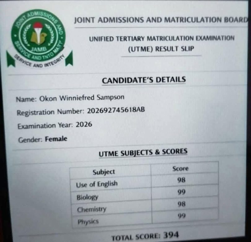 Fake UTME result