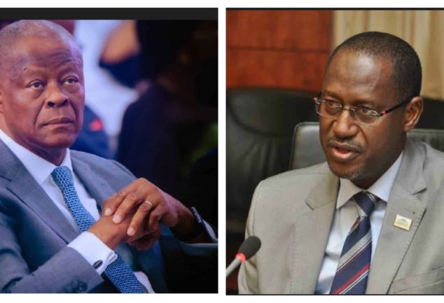 Former Finance Minister Wale Edun and Housing Minister Musa Dangiwa scaled