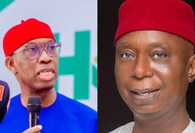 Former Governor Ifeanyi Okowa and APC Senator Ned Nwoko