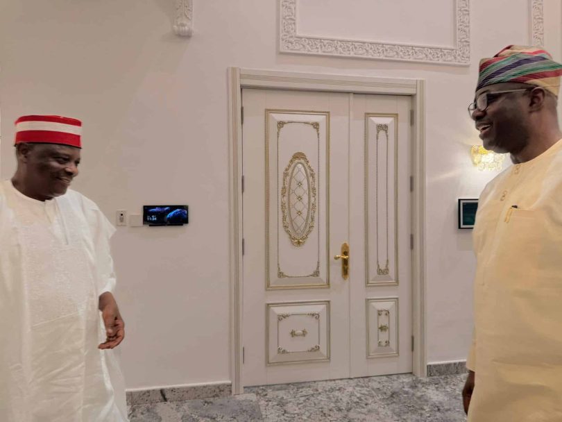 Former Kano State Governor Rabiu Kwankwaso and Governor Seyi Makinde of Oyo State