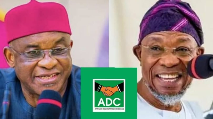 Former Senate President David Mark and former governor of Osun State Rauf Aregbesola