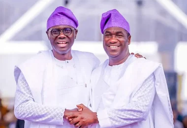 Governor of Lagos State Babajide Sanwo Olu and Deputy Governor Hamzat