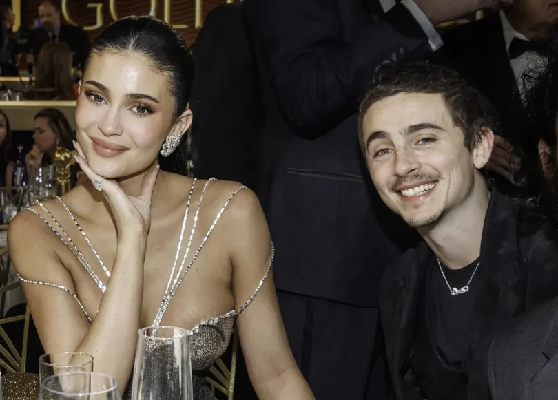 Kylie Jenner and Timothee Chalamet at the 83rd Annual Golden Globes 1