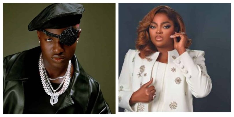L R Nigerian Singer Ruger and Actress Funke Akindele scaled