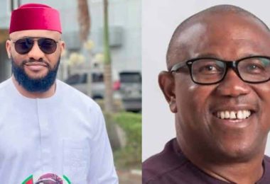 L R Nollywood Actor Yul Edochie and ADC Chieftain Peter Obi