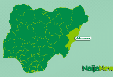 Map of Adamawa State Nigeria