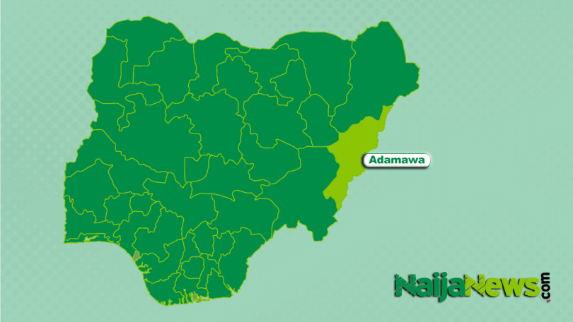 Map of Adamawa State Nigeria