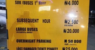 Parking Tariff