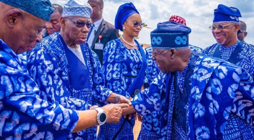 President Bola Tinubus Bow To Obasanjo