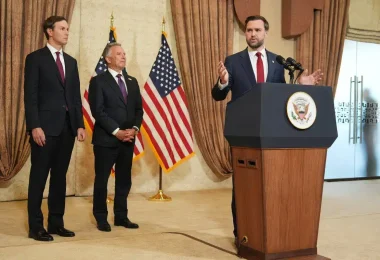 RIght US Vice President JD Vance