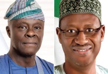 Sacked ministers Wale Edun and Musa Dangiwa