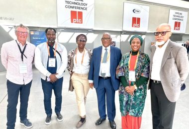 Saidu Mohammed in blue suit at the Pipeline Technology Conference PTC currently holding in Berlin Ge