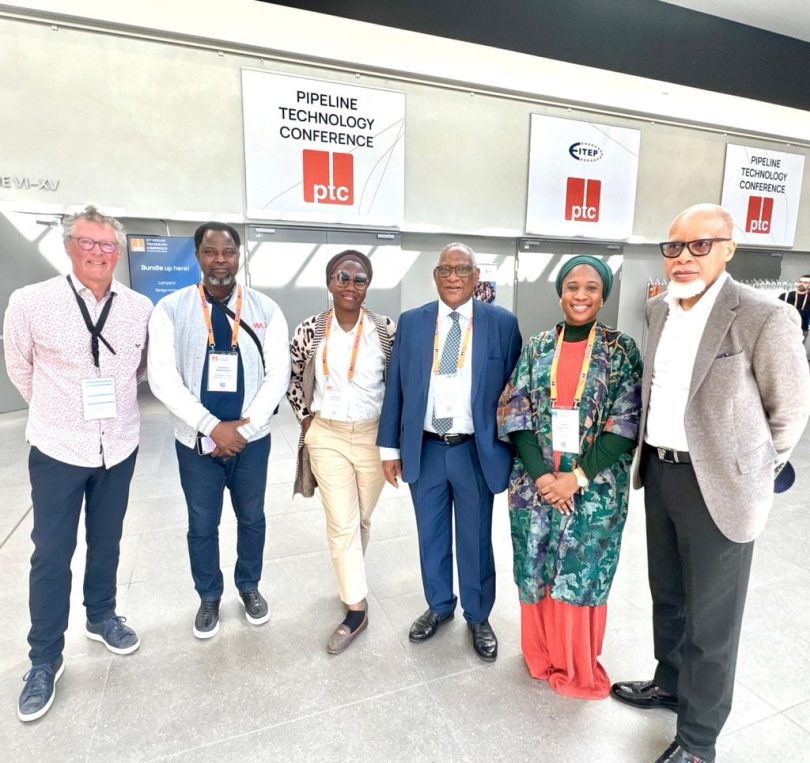 Saidu Mohammed in blue suit at the Pipeline Technology Conference PTC currently holding in Berlin Ge