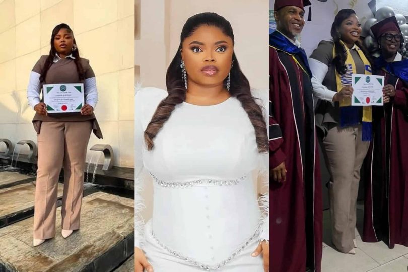 The journey wasnt easy Actress Juliana Olayode bags degree becomes a professional therapist and coun