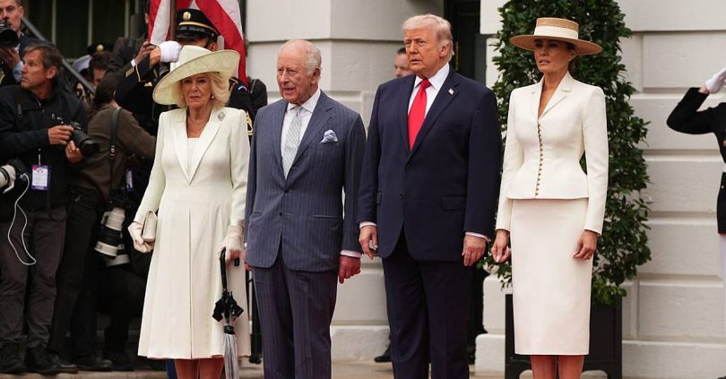 britain s king charles and queen camilla officially welcomed to us by donald trump