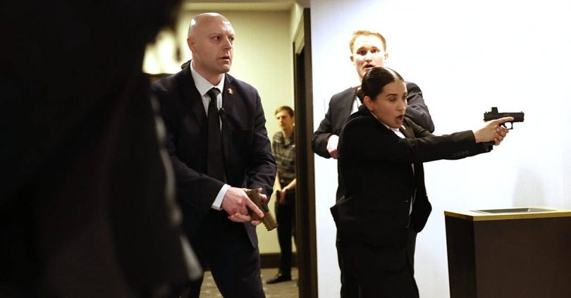 donald trump evacuated from dinner after shots fired in building