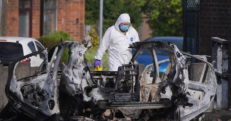 explosive device in car outside belfast police station sent to kill officers