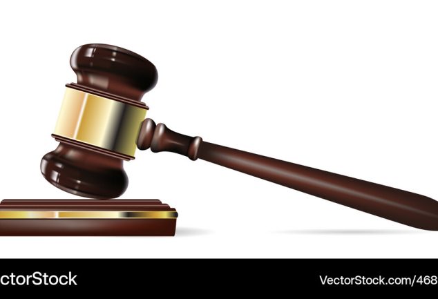 justice gavel with gold accents vector 468977