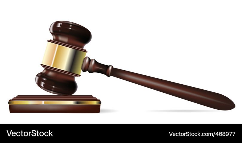 justice gavel with gold accents vector 468977