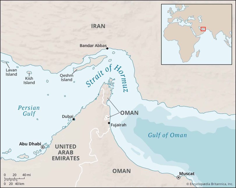 strait of hormuz persian gulf oman iran uae