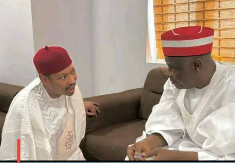 Abdulaziz Umar Ganduje with Ex Governor of Kano Rabiu Kwankwaso