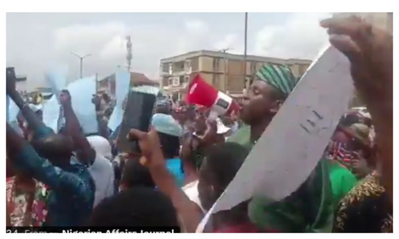 Adelabus supporters protest