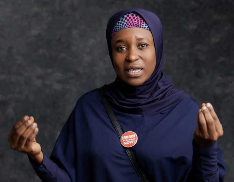 Aisha Yesufu talking