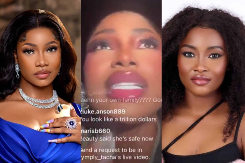 BBNaija Tacha reacts to Ilebaye domestic abuse