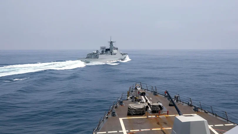 Chinese ship crosses American destroyer