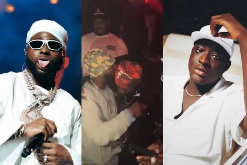 Davido and Carter Efe celebrate his win over Portable