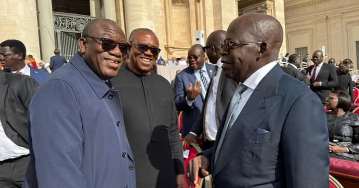 Fayemi Peter Obi and Tinubu at Vatican