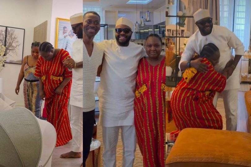 Femi Adebayo visits Lateef Adedimeji triplets