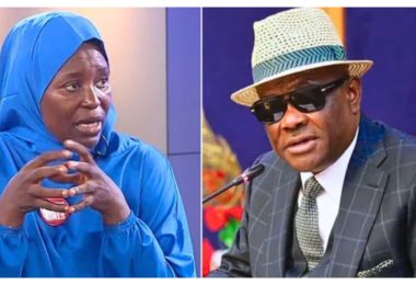Human RIghts activisit Aisha Yesufu and FCT Minister Nyesom Wike