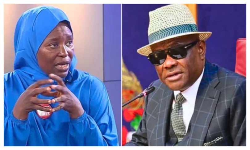 Human RIghts activisit Aisha Yesufu and FCT Minister Nyesom Wike