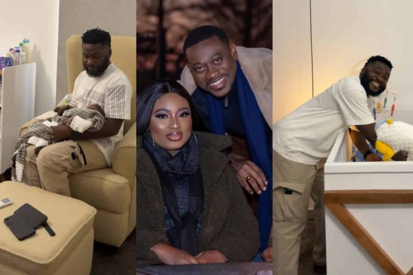 Jide Awobona visits Lateef Adedimeji triplets