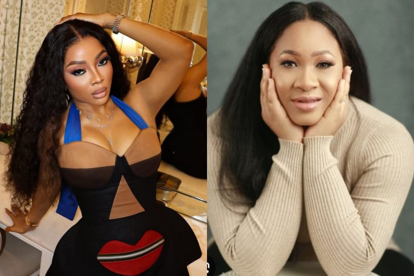 Karma caught up Toke Makinwa blasts Sandra Edoho