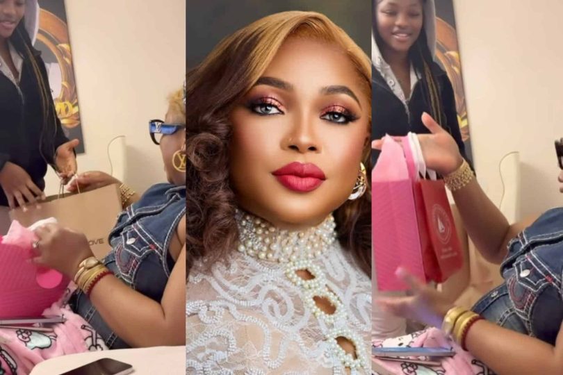 Kemi Afolabi daughter surprises her with gifts