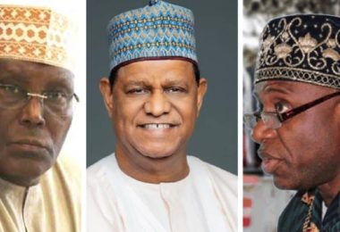 L R ADC Chieftains Atiku Abubakar Mohammed Hayatu Deen and Rotimi Amaechi