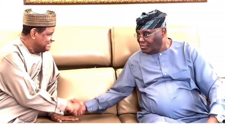 L R Presidential Aspirant Mohammed Hayatu Deen and ADC Presidential Candidate Atiku Abubakar
