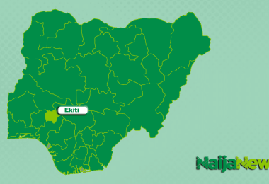 Map of Ekiti State Nigeria