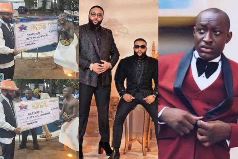 Moment Carter Efe receives his N50 million from E Money