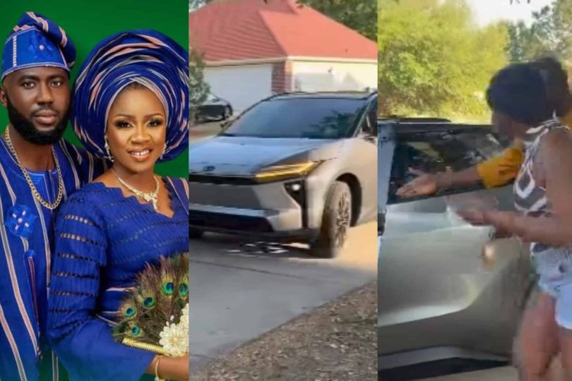 Olayinka Solomon receives SUV Toyota as push gift