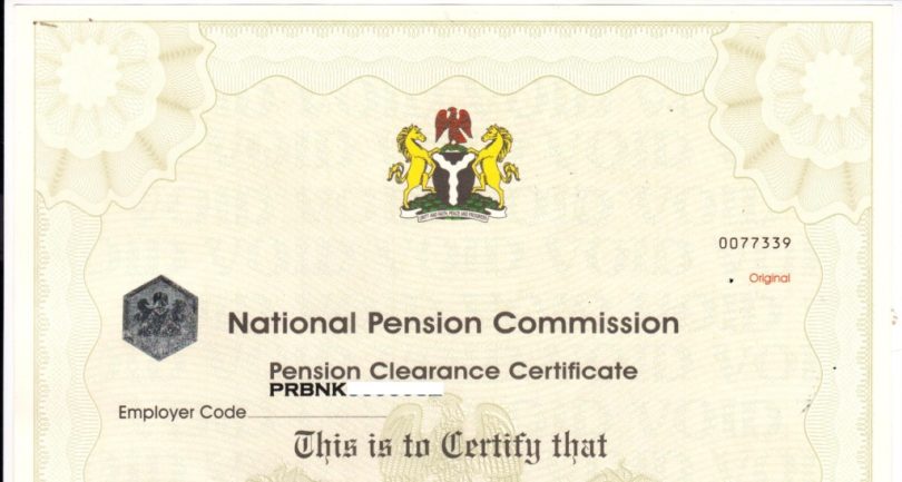 Pension Clearance Certificate