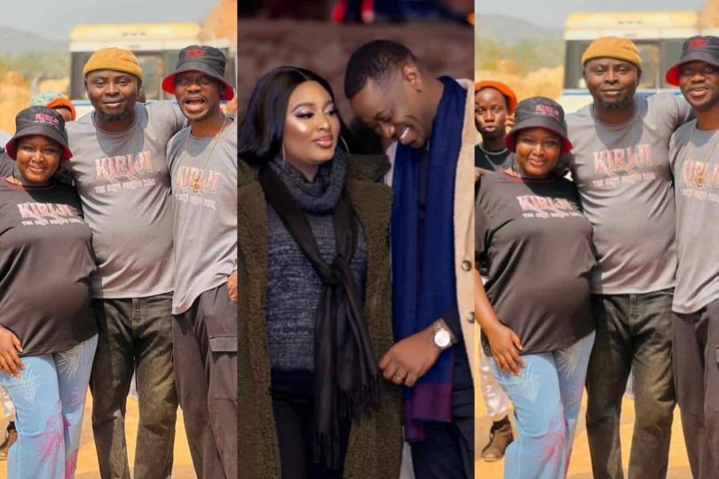 Pregnant photos of Mo Bimpe on movie set
