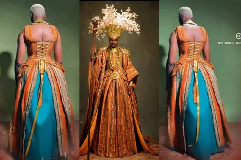 Pretty Mike wears corset dress to AMVCA Cultural Day